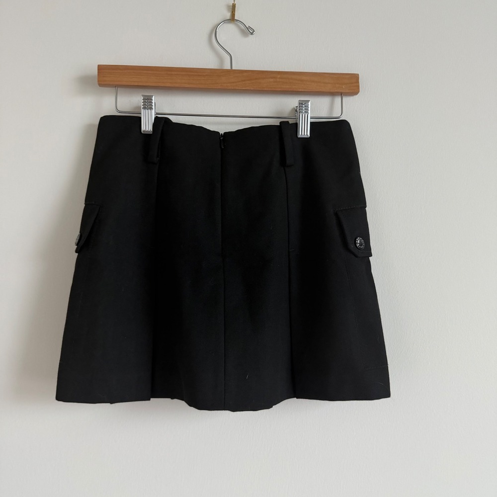 Sandro Pleated Twill Mini Skirt in Black Size 36 - Picture 10 of 12